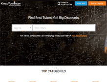Tablet Screenshot of knowyourtutor.com